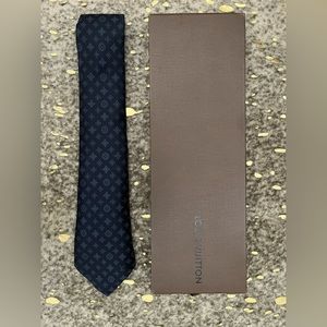 AUTHENTIC ICONIC LOUIS VUITTON LARGE LV MONOGRAM CHARMS MOTIF NAVY TIE 🎁…